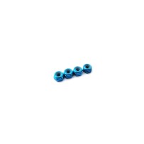 Hiro Seiko 3mm Alloy Nylon Nut (S_Size) [T-Blue] ( 4 pcs) HS-69850