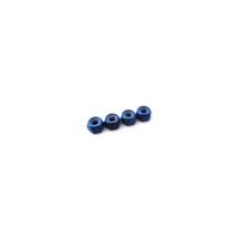 Hiro Seiko 3mm Alloy Nylon Nut (S_Size) [Y-Blue] ( 4 pcs) HS-69851