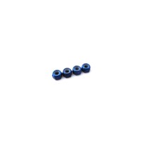 Hiro Seiko 3mm Alloy Nylon Nut (S_Size) [Y-Blue] ( 4 pcs) HS-69851