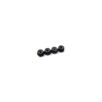 Hiro Seiko 3mm Alloy Nylon Nut (S_Size) [Black] ( 4 pcs) HS-69854