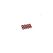 Hiro Seiko 3mm Alloy Countersunk Washer (S-Size) [Red] ( 8 pcs) HS-69882
