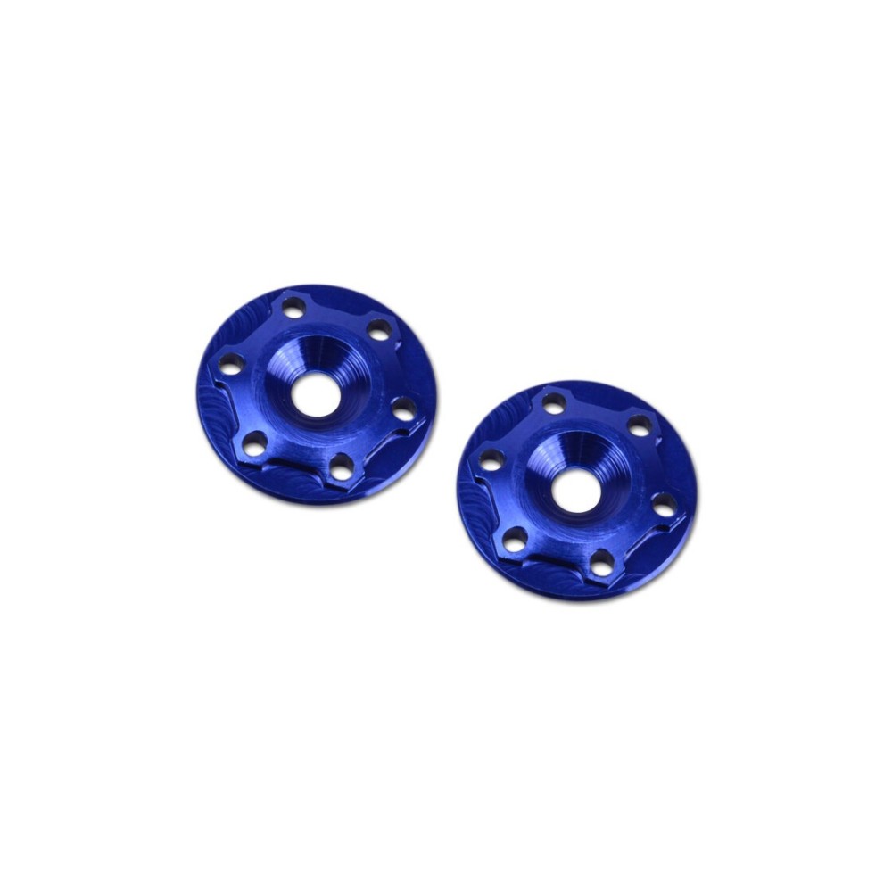 Botón de alerón de aluminio de rosca Finnisher azul Jconcepts JCO2214-1