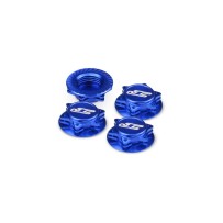 JConcepts Fin, 1-8th serrated light-weight wheel nut fine thread - closed end - blue JCO2451-1