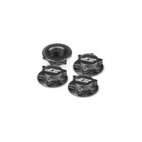 JConcepts Fin, 1-8th serrated light-weight wheel nut fine thread - closed end - black JCO2451-2