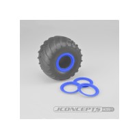 JConcepts Tribute wheel beadlocks - blue - glue-on set, 4pc.Fits - 3377 Tribute wheels JCO2651-1