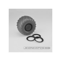 JConcepts Tribute wheel beadlocks - black - glue-on set, 4pc. Fits - 3377 Tribute wheels JCO2651-2
