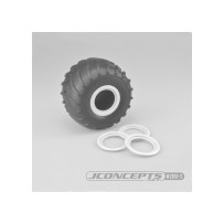 JConcepts Tribute wheel beadlocks - white - glue-on set, 4pc.Fits - 3377 Tribute wheels JCO2651-3