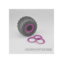 JConcepts Tribute wheel beadlocks - pink - glue-on set, 4pc.Fits - 3377 Tribute wheels JCO2651-4