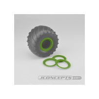 JConcepts Tribute wheel beadlocks - green - glue-on set, 4pc. Fits - 3377 Tribute wheels JCO2651-5