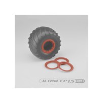 JConcepts Tribute wheel beadlocks - orange - glue-on set, 4pc. Fits - 3377 Tribute wheels JCO2651-6