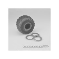 JConcepts Tribute wheel beadlocks - silver - glue-on set, 4pc. Fits - 3377 Tribute wheels JCO2651-8