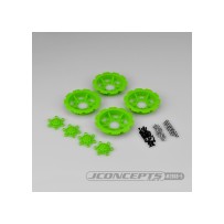 JConcepts Tracker wheel discs - green fits - 3379 Dragon wheels JCO2668-5