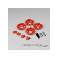JConcepts Tracker wheel discs - red fits - 3379 Dragon wheels JCO2668-7