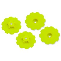 JConcepts Hazard - SC10.2 / SC10 4x4 - wheel dish - 4pc. - yellow - fits 3344 wheel JCO3344YD