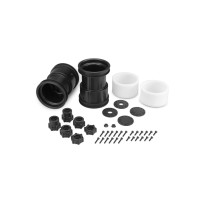 JConcepts Tribute - 2.6 x 3.6 Monster Truck wheel with adaptors black - 2pc. JCO3377B