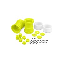 JConcepts Tribute - 2.6 x 3.6 Monster Truck wheel with adaptors yellow - 2pc. JCO3377Y