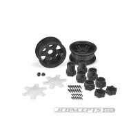 JConcepts Dragon - 2.6 mega truck wheel with adaptors, discs - black - 2pc. JCO3379B