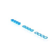 RUDDOG 3mm Washer Set Light Blue (0.5mm/1.0mm/2.0mm) RP-0110-LBL