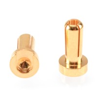 RUDDOG 4mm Gold Plug Male 12mm (2pcs) RP-0181