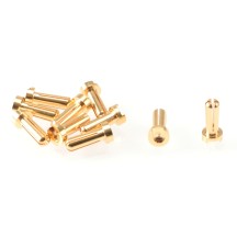RUDDOG 4mm Gold Plug Male 14mm (10pcs) RP-0184