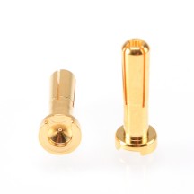 RUDDOG 4mm Gold Plug Male 18mm (2pcs) RP-0185