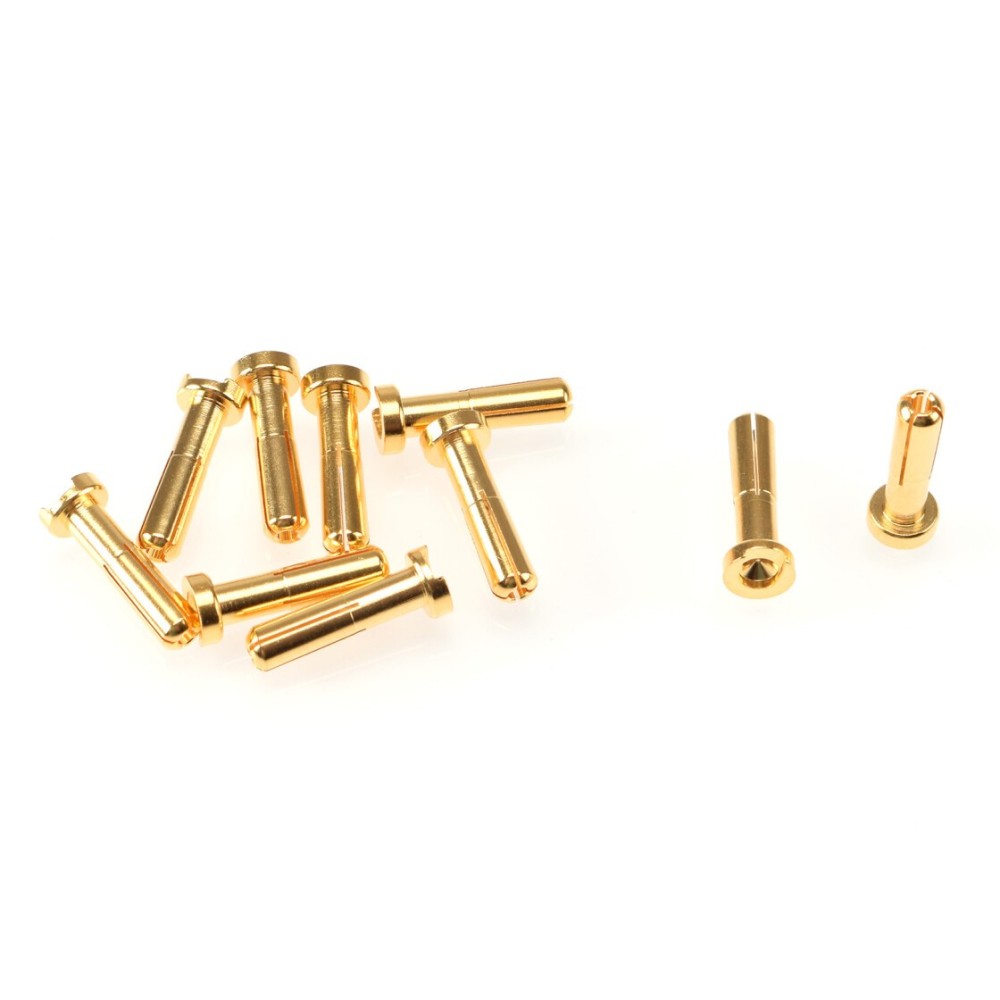 RUDDOG 4mm Gold Plug Male 18mm (10pcs) RP-0186 RUDDOG 4mm Gold Plug Male 18mm (10pcs) RP-0186