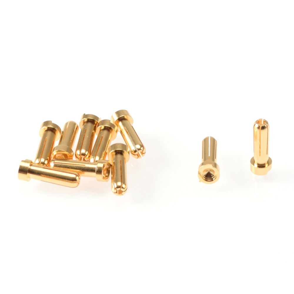 RUDDOG 5mm Gold Plug Male (10pcs) RP-0194 RUDDOG 5mm Gold Plug Male (10pcs) RP-0194