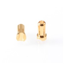 RUDDOG 5mm Gold Plug Male Short (2pcs) RP-0195