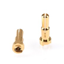 RUDDOG 4/5mm Dual Bullet Gold Plug Male (2pcs) RP-0197