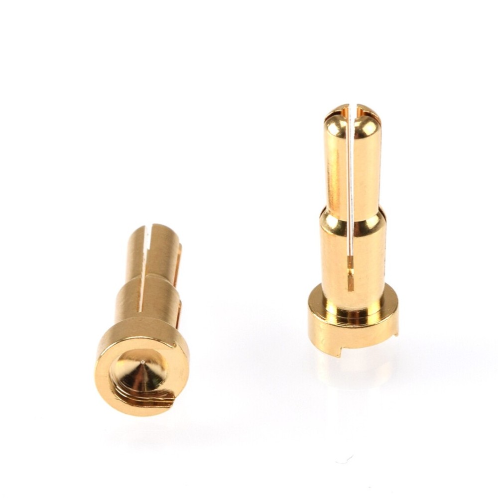 RUDDOG 4/5mm Dual Bullet Gold Plug Male (2pcs) RP-0197