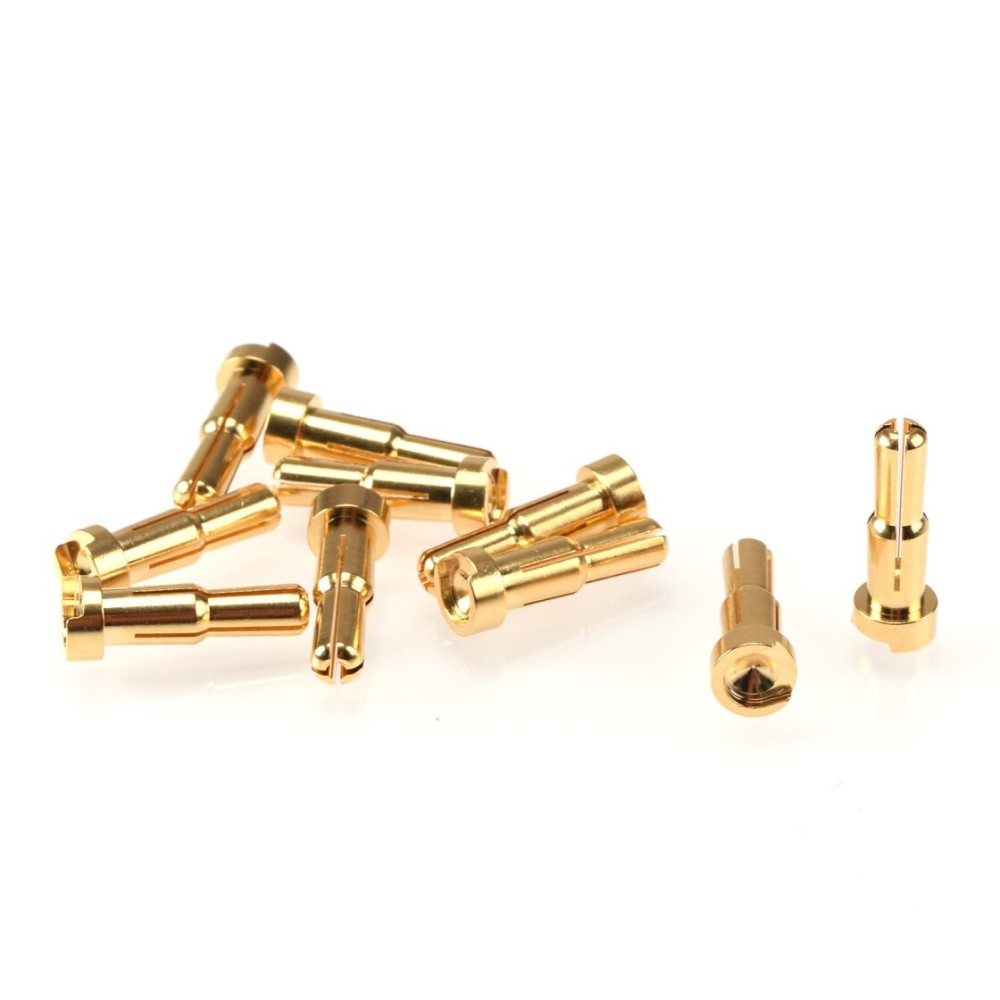 RUDDOG 4/5mm Dual Bullet Gold Plug Male (10pcs) RP-0198 RUDDOG 4/5mm Dual Bullet Gold Plug Male (10pcs) RP-0198