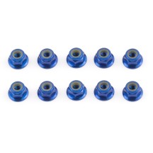 Tuerca autoblocante 4 mm azul FT Team Associated AE25391