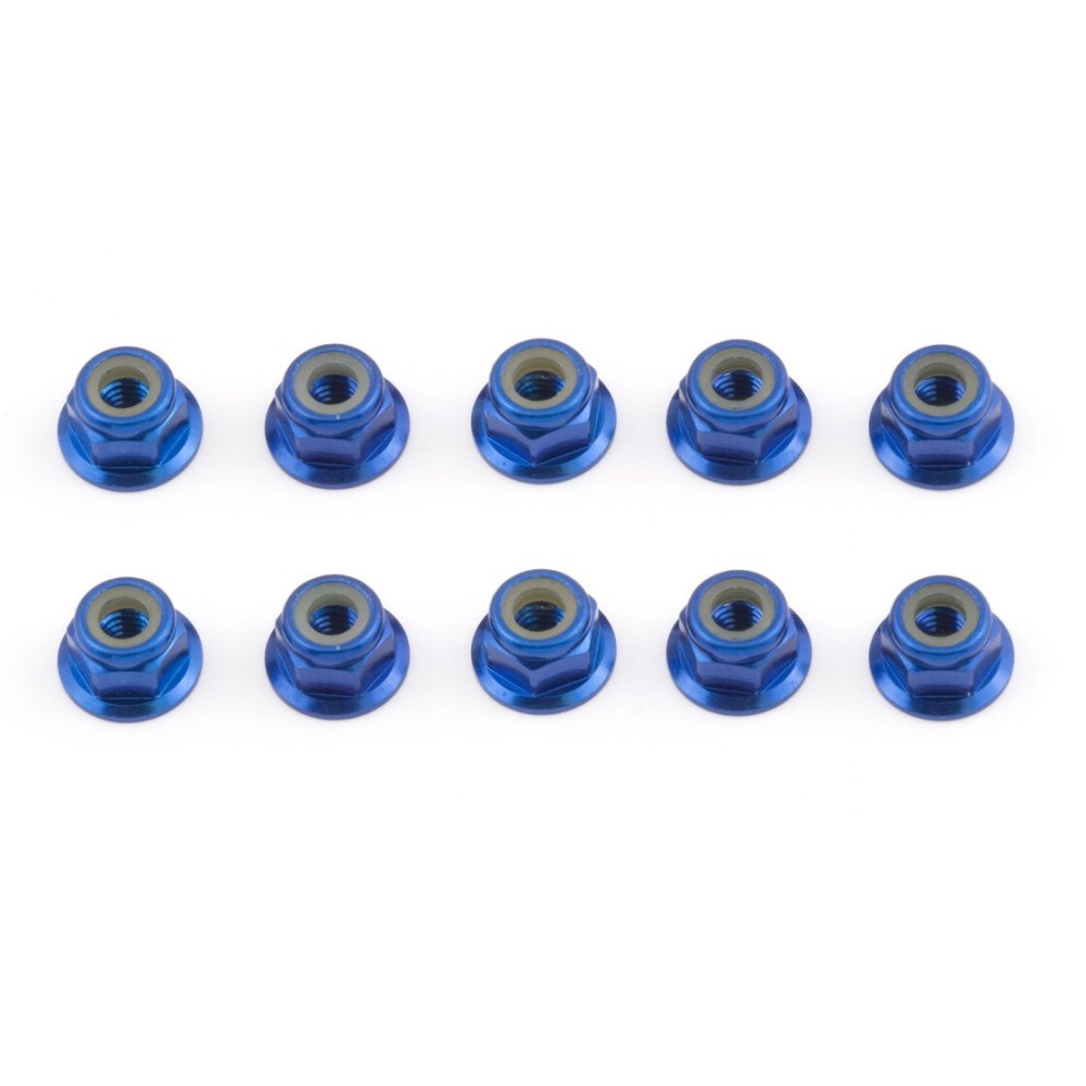 Tuerca autoblocante 4 mm azul FT Team Associated AE25391