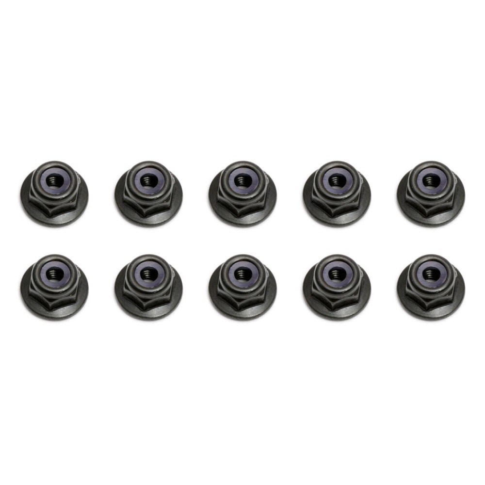 Tuercas de seguridad M3 con brida Team Associated AE25612