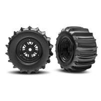 Ruedas Traxxas Pro Scale Sand Car Race negras montadas y pegadas – TRX10973