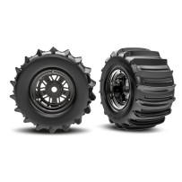 Ruedas Traxxas Pro Scale Sand Car Race Black Chrome montadas y pegadas – TRX10973-BLKC