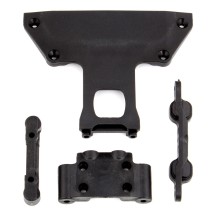 Soportes de brazos, placa de chasis y mamparo Team Associated AE91359