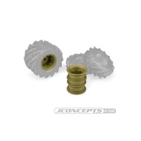 JConcepts Krimson Dually - 2.6 dual truck wheels with adaptors, covers - olive gold - 2pc. JCO3388G