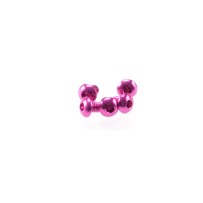 Hiro Seiko Alloy Hex Socket Button Head Screw M3x4 [Pink] 5pcs HS-48348