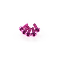 Hiro Seiko Alloy Hex Socket Button Head Screw M3x10 [Pink] 5pcs HS-48352