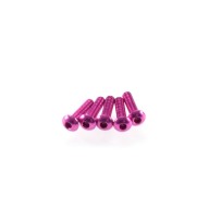 Hiro Seiko Alloy Hex Socket Button Head Screw M3x12 [Pink] 5pcs HS-48353