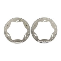 Traxxas Beadlock rings rear chrome (3.9) (2) TRX10977-CHRM