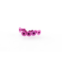Hiro Seiko Alloy Hex Socket Flat Head Screw M3x6 [Pink] 5pcs HS-48355