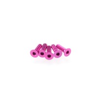 Hiro Seiko Alloy Hex Socket Flat Head Screw M3x10 [Pink] 5pcs HS-48357