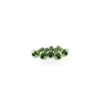 Hiro Seiko Alloy Hex Socket Button Head Screw M3x8 [Green] 5pcs HS-48362
