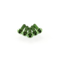 Hiro Seiko Alloy Hex Socket Button Head Screw M3x10 [Green] 5pcs HS-48363