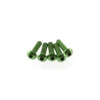 Hiro Seiko Alloy Hex Socket Button Head Screw M3x12 [Green] 5pcs HS-48364