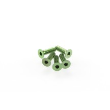 Hiro Seiko Alloy Hex Socket Flat Head Screw M3x10 [Green] 5pcs HS-48368