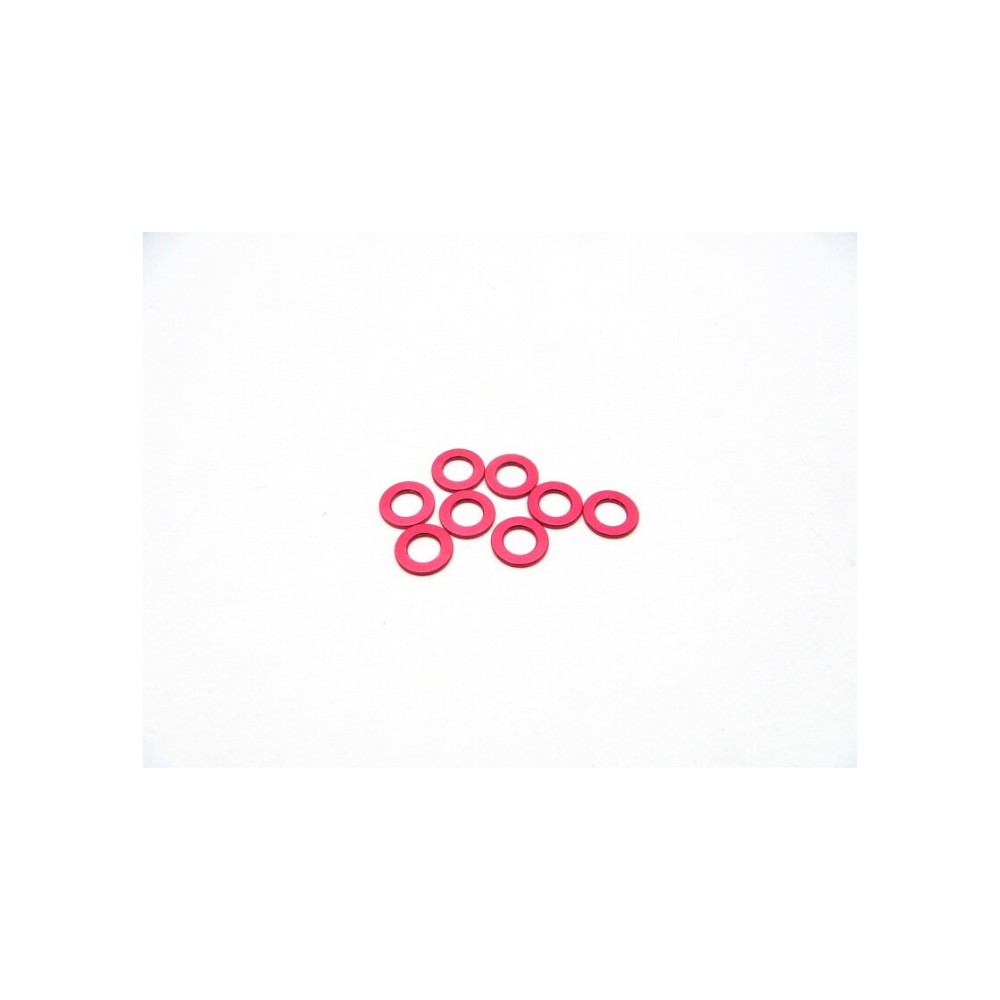 Hiro Seiko 3mm Alloy Spacer Set (0.5mm) [Red] HS-48436