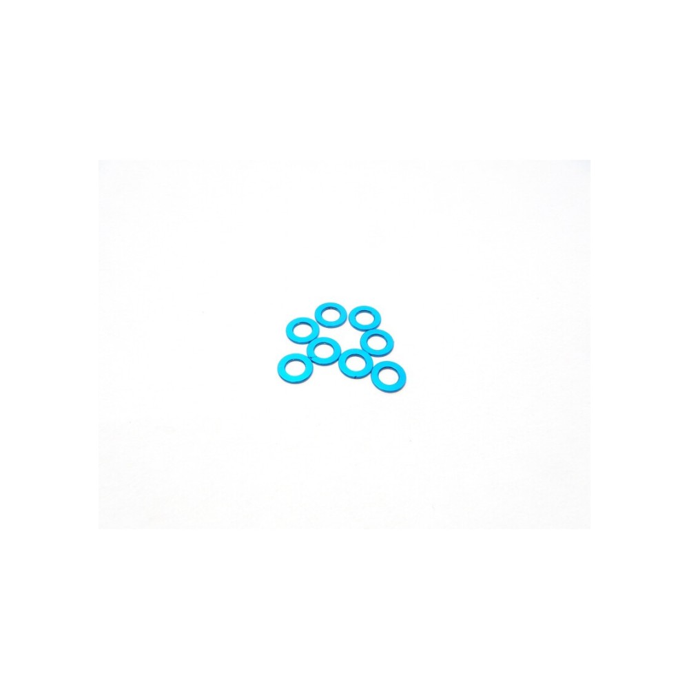 Hiro Seiko 3mm Alloy Spacer Set (0.75mm) [T-Blue] HS-48445